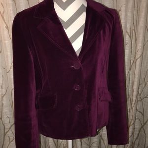 Fuschia velvet blazer